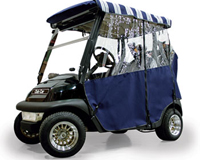 A Sunbrella Enclosure Navy of Golf Car in Louisiana